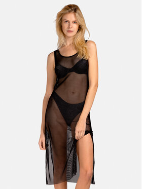 Miss Lou Miss Lou Vestito da spiaggia O-MM3-CZ Nero