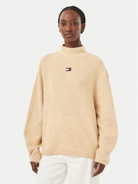 Tommy Jeans Tommy Jeans Sweter Badge DW0DW23349 Beżowy Relaxed Fit