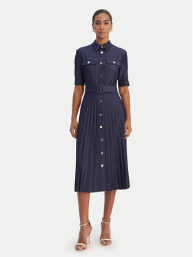 Fracomina Fracomina Hemdkleid FR26SD4003D470F9 Dunkelblau Regular Fit