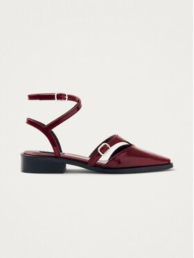 ALOHAS ALOHAS Baleriny Aveline Burgundy Leather Ballet Flats Bordowy