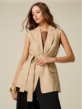 Oltre Oltre Marynarka L013R000069N002 Kremowy Regular Fit