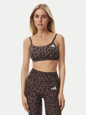 adidas adidas Sportinė liemenėlė Optime Essentials 3-Stripes KZ2515 Ruda