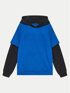 Guess Guess Mikina L4YQ01 KA6R3 Modrá Regular Fit