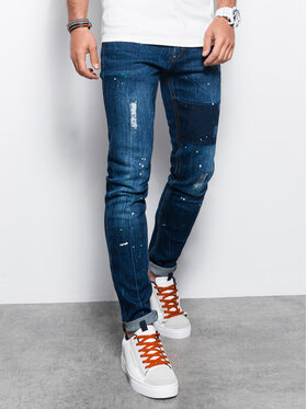 Ombre Ombre Jeansy P1063 Modrá Skinny Fit