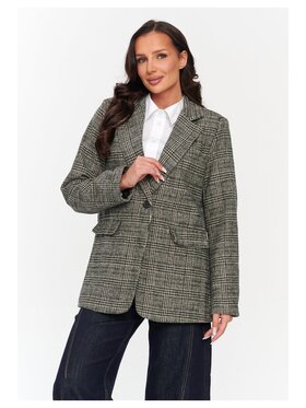 Makadamia Makadamia Marynarka C73 Szary Loose Fit