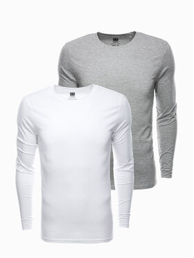 Ombre Ombre Longsleeve Z43 Biały Regular Fit