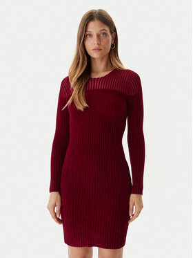 Guess Guess Vestito di maglia W5BK63 Z0890 Rosso Slim Fit