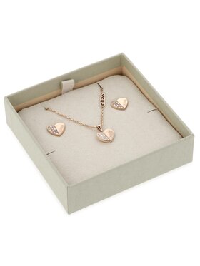 Guess Guess Set náhrdelník a náušnice Lovely Guess JUBS03 188JW Ružové zlatenie