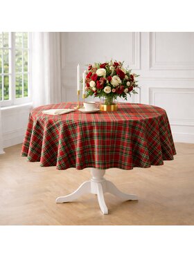Roseberry Home Roseberry Home Obrus Red Tartan Czerwony