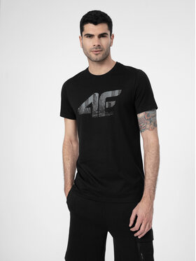 4F 4F T-shirt 4FSS23TTSHM309 Noir Regular Fit