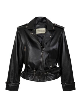 Rhenium Store Rhenium Store Kurtka skórzana Tulum Black Czarny Regular Fit