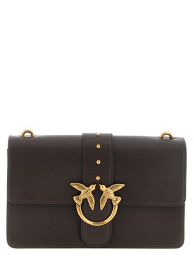 PINKO PINKO Torebka Brown Calfskin Crossbody Brązowy