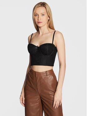 Guess Guess Top W2BH44 D4TF1 Czarny Slim Fit