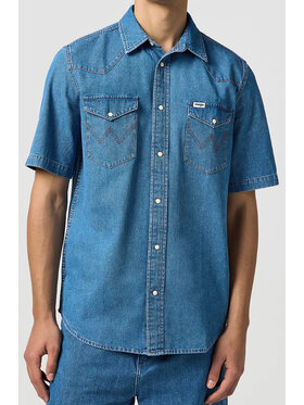 Wrangler Wrangler Koszula SS WESTERN SHIRT Niebieski Regular Fit