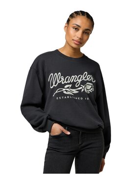 Wrangler Wrangler Felpa 112370826 Nero Relaxed Fit