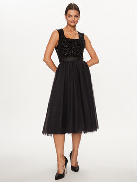 Rinascimento Rinascimento Robe de cocktail CFC0115310003 Noir Regular Fit