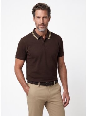 Pako Lorente Pako Lorente Polo P26WF-TX-004 Brązowy Regular Fit