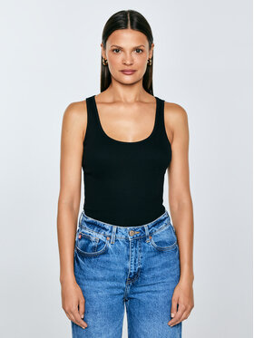 BIG STAR BIG STAR Top ALENA Czarny Slim Fit