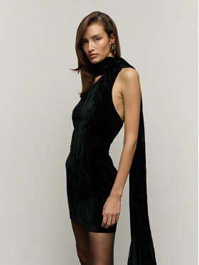 La Mania La Mania Sukienka codzienna FLORENCE 2 BLACK Czarny Classic Fit