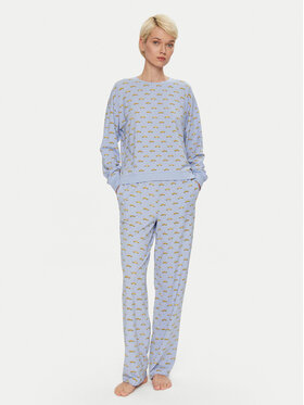 DKNY DKNY Piżama YI80030 Błękitny Relaxed Fit