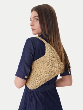 Calvin Klein Calvin Klein Handtasche Bold Ck Raffia Sm Shoulder Bag LV04F3449G Braun