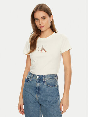 Calvin Klein Jeans Calvin Klein Jeans T-krekls Gradient J20J224982 Écru Slim Fit
