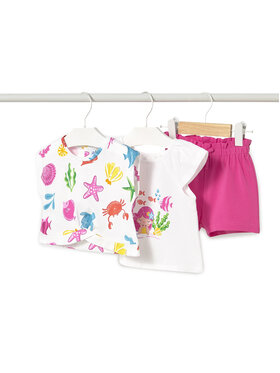 Mayoral Mayoral Completo T-shirt, top e pantaloncini 1232 Rosa Regular Fit