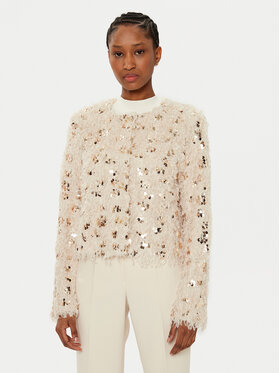 OUI OUI Marynarka 88857 Beżowy Regular Fit