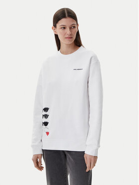 KARL LAGERFELD KARL LAGERFELD Μπλούζα A1W20076 Λευκό Relaxed Fit