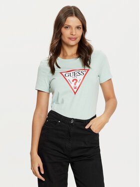 Guess Guess Póló W1YI1B I3Z14 Zöld Slim Fit