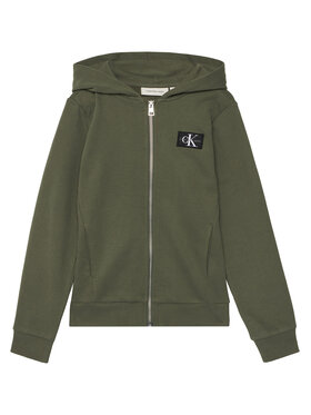Calvin Klein Jeans Calvin Klein Jeans Felpa Badge IB0IB02213 Verde Relaxed Fit