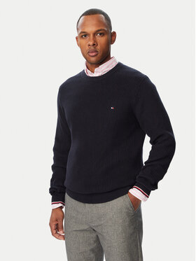 Tommy Hilfiger Tommy Hilfiger Sweter MW0MW41516 Granatowy Regular Fit