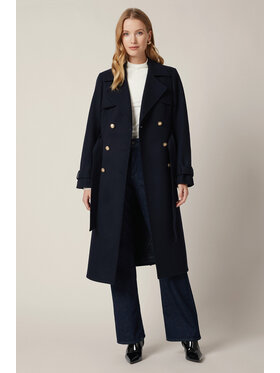 Lancerto Lancerto Płaszcz Eloria PC073225000016 Granatowy Regular Fit