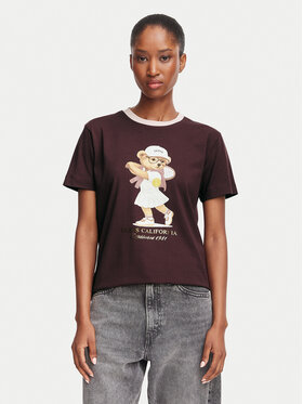 Guess Guess T-Shirt V6BI14 K6742 Μπορντό Regular Fit