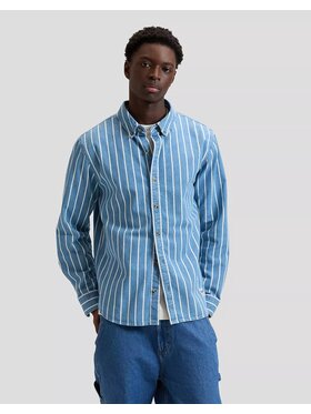 Lee Lee Koszula CLEAN WW BUTTON DOWN Niebieski Relaxed Fit