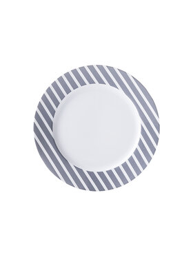 Ćmielów Design Studio Ćmielów Design Studio Zestaw obiadowy Cosmopolitan Geometryczny Czarny