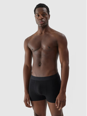 4F 4F Komplektas: 2 poros trumpikių 4FAW23UBXSM027 Juoda Slim Fit