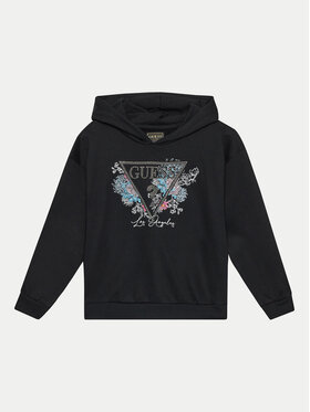Guess Guess Μπλούζα J4YQ09 KAX74 Μαύρο Regular Fit