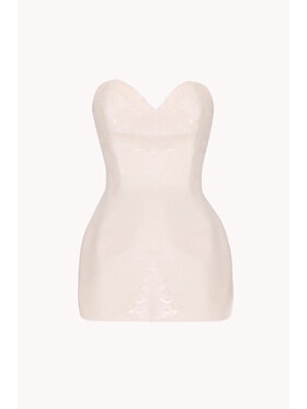 Epuzer Epuzer Sukienka wieczorowa Sequined corset Kremowy Standard Fit