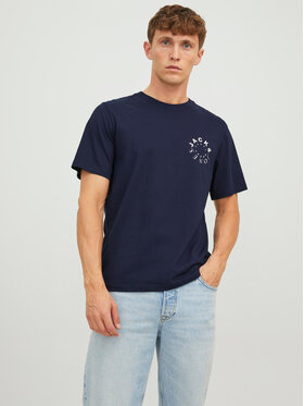 Jack&Jones Jack&Jones Тишърт 12242554 Тъмносин Regular Fit