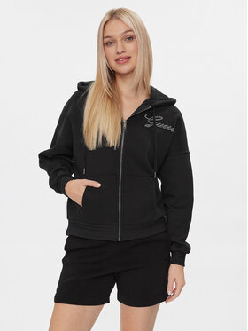 Guess Guess Majica dugih rukava W4RQ05 K9Z21 Crna Regular Fit