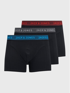 Jack&Jones Jack&Jones Set 3 perechi de boxeri Waistband 12127816 Negru