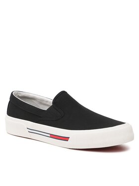Tommy Jeans Tommy Jeans Tenisky Slip On Canvas Color EM0EM01156 Čierna