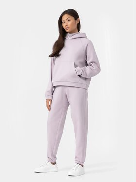 4F 4F Pantaloni da tuta 4FAW22TTROF365-52S Rosa Regular Fit