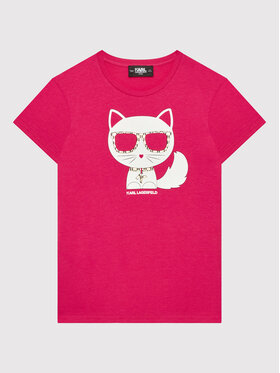 KARL LAGERFELD KARL LAGERFELD T-Shirt Z15353 D Różowy Regular Fit