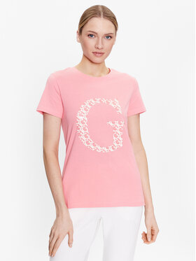 Guess Guess T-Shirt Alethea V3GI00 I3Z14 Różowy Regular Fit
