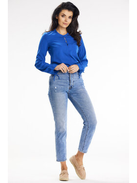 Awama Awama Koszula A651 Niebieski Basic Fit