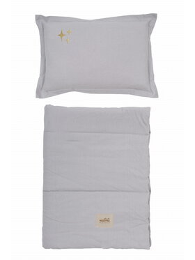 Malomi Malomi Komplet pościeli bedding_set_washed_stars_grey Szary