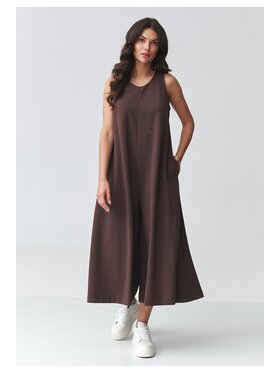 Makadamia Makadamia Kombinezon M919 Brązowy Loose Fit