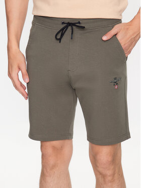 Aeronautica Militare Aeronautica Militare Športové kraťasy 231BE170F459 Zelená Regular Fit
